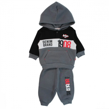 Compleu copii Lee Cooper de culoare gri inchis pentru sezonul rece 