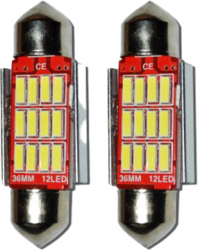 Set 2 x becuri LED SOFIT 12V 5W 12 LED 