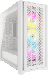 Carcasa Corsair iCUE 5000D RGB AIRFLOW MiddleTower, Tempered Glass, True White, cc-9011243-ww