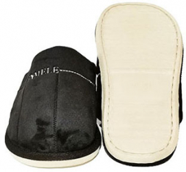 Papuci de casa barbati Classic catifelati cu broderie 