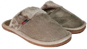 Papuci de casa barbati Grelys reiat cu broderie - Camel 42/43 