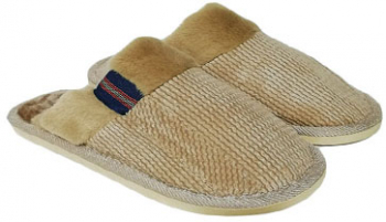 Papuci de casa barbati Luxor reiat cu blanita - Camel 40/41 