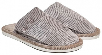 Papuci de casa barbati Eg reiat cu broderie - Camel 42/43 