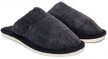 Papuci de casa barbati Eg reiat cu broderie - Negru 44/45 