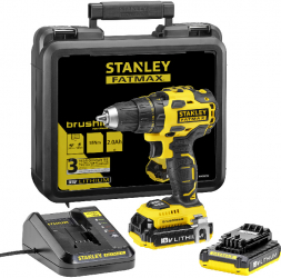 Masina de gaurit si insurubat bormasina cu acumulator Stanley Fatmax 18 V acumulator 2 x 2 Ah 55 Nm mandrina 13 mm 1800 rpm 2 trepte 