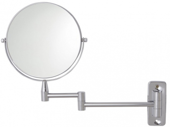 Oglinda extensibila GoodHome Hayle pentru baie rotunda optiune telescopica metal si plastic 225 x 310 mm Metalic 0 cm 