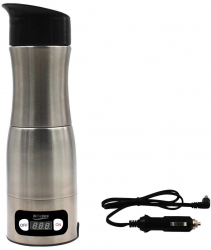 Espressor Cafea Auto/Camion cu Adaptor Priza Bricheta 12/24V Capacitate 150 ml Portabil Electric Argintiu 