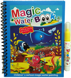 Carte de colorat cu apa reutilizabila 8 pagini 4 imagini Magic Water Book Ocean 