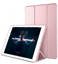 Husa Flip pentru iPad 9.7 inch 2017 / 2018 piele ecologica Roz MON-BBL7183 