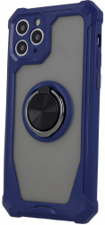 Husa tip bumper compatibila cu Samsung Galaxy S20 FE inel magnetic cu functie kickstand model Bumper Defender Albastru 