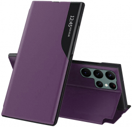 Husa pentru Samsung Galaxy S22 Ultra 5G Piele ecologica Purple 