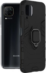 Husa Protectie pentru Huawei P40 Lite Heavy Duty Silicon Flexe Shield O5085 Metal Negru 