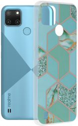 Husa de protectie compatibila cu Realme C21Y/C25Y PU Verde 