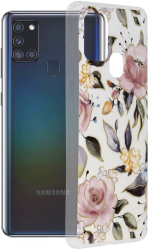 Husa pentru Samsung Galaxy A21s Techsuit Marble Series Chloe White 