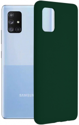 Husa Protectie pentru Samsung Galaxy A71 4G Precision Fit Soft Edge Silicon Flexe O5260 Silicon Flex Dark Verde 