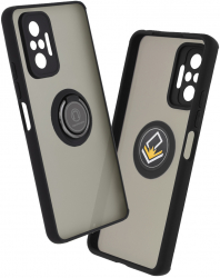 Husa Protectie pentru Xiaomi Redmi Note 10 Pro/Note 10 Pro Max Heavy Duty Glinth O4733 Metal Negru 