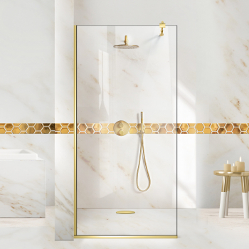 Paravan dus walk-in Aqua Class Gold 60x195 cm sticla clara securizata anticalcar 
