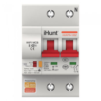 Siguranta automata inteligenta iHunt Home WIFI Smart Circuit Breaker 2P 80A 