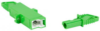 Adaptor retea fibra optica cu conectori E2000/APC Lanberg 43379 SM SIMPLEX verde