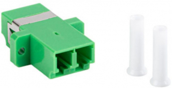 Adaptor retea fibra optica cu conectori LC/APC Lanberg 43373 SM DUPLEX verde 
