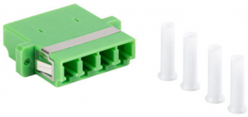 Adaptor retea fibra optica cu conectori LC/APC Lanberg 43374 SM QUAD verde 