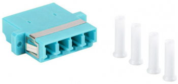 Adaptor retea fibra optica cu conectori LC/UPC Lanberg 43376 MM QUAD OM3 turcoaz 