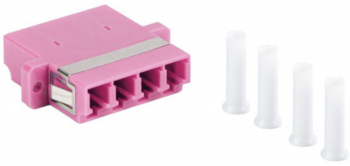 Adaptor retea fibra optica cu conectori LC/UPC Lanberg 43378 MM QUAD OM4 violet 