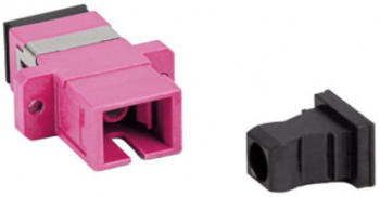 Adaptor retea fibra optica cu conectori SC/UPC Lanberg 43369 MM SIMPLEX OM4 violet 