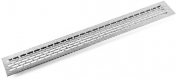 Grila ventilare din aluminiu finisaj inox periat 60x480 mm 