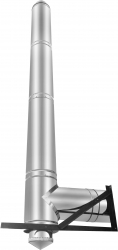 Cos de fum inox izolat interior 150 exterior 200 3.5ml 