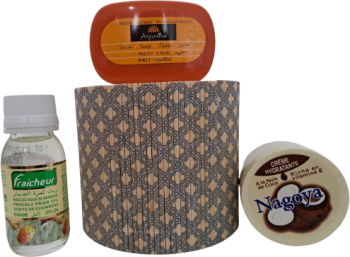 Set cadou cutie bambus crema cu ulei de nuca de cocos 100 ml ulei de cactus fraicheur 60 ml sapun cu ulei de argan 40 gr