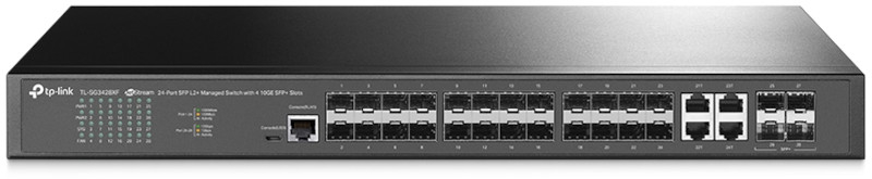 Switch TP-Link TL-SG3428XF Jetstream managed L2 20 Gigabit SFP Slots 4 Gigabit RJ45/SFP Combo Ports 4 10GE SFP+ Slots 1 RJ45 Console Port 