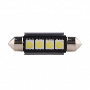Bec Led Auto Techstar and reg Festoon 4 LED Alb Rece 6000K 12V 150 lm 41mm 