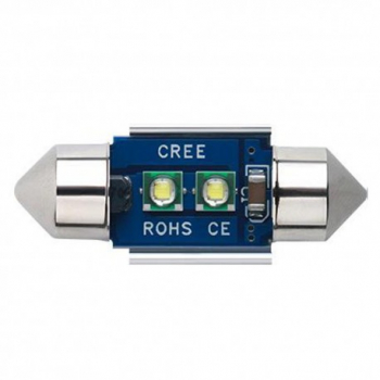 Bec Led Auto Techstar and reg Festoon Cree Alb Rece 6000K 12V 150 lm 31mm 