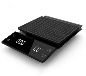Cantar electronic de bucatarie pentru cafea cu precizie 0 01g si timer Afisaj LED capacitate maxima 3 kg Baterii incluse 