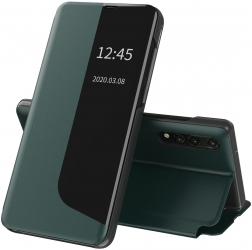 Husa Protectie pentru Huawei P20 Pro Ergonomic eFold Series O6073 Piele ecologica Dark Verde 