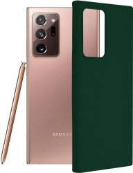 Husa pentru Samsung Galaxy Note 20 Ultra/Note 20 Ultra 5G Silicon Dark Green 