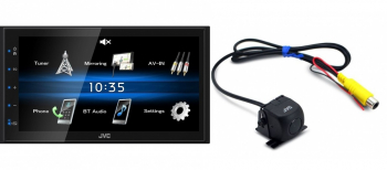 Pachet Sistem Multimedia 6.8 JVC KWM25BT cu Bluetooth si camera marsarier JVC inclusa 