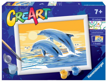 Pictura pe numere Ravensburger - Delfini 