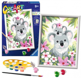 Pictura pe numere Ravensburger - Koala cu pui 