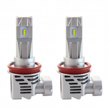 Set 2 LED-uri Auto Techstar and reg M3 H11 40w 8000 Lumeni 6500K AUTO 12-24 Volti ZES Canbus Miez Cupru Ra 