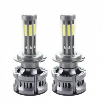 Set 2 LED-uri Auto Techstar® N8 H7 50w 5500 Lumeni 3000K-8000K AUTO 12-24 Volti COB Canbus Radiator 