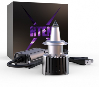Set 2 LED-uri Auto Techstar® R10 H7 45w 5000 Lumeni 6500K AUTO 12-24 Volti CSP Canbus Radiator Alumi 