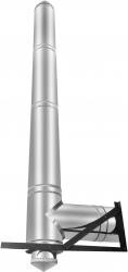 Cos de fum inox izolat interior 150 exterior 250 4.5ml 