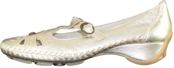 Pantofi casual dama piele naturala - Alti auriu - Marimea 40