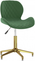 vidaXL Scaun de birou pivotant verde inchis catifea 