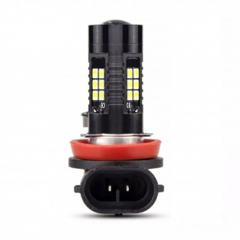 Bec LED Auto Techstar and reg H11/H9/H8 Faruri de ceata 1200LM DRL 6000K Alb Rece 21SMD 