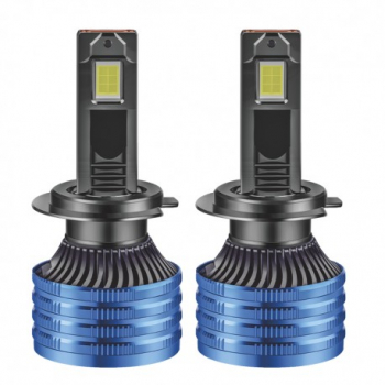 Set 2 LED-uri Auto Techstar and reg P41 H7 100w 16000 Lumeni 6500K AUTO 12-24 Volti CSP Canbus Miez Cupru 