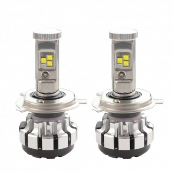 Set 2 LED-uri Auto Techstar® T1S H4 40w 8000 Lumeni 6500K AUTO 12-24 Volti CREE Canbus Radiator Alum 