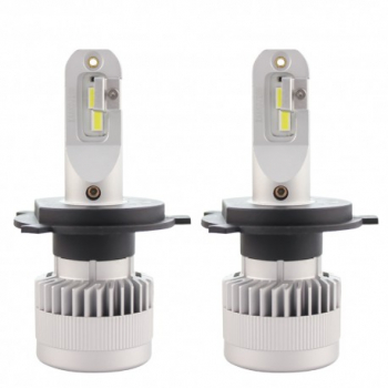 Set 2 LED-uri Auto Techstar® X9 H4 60w 8000 Lumeni 6500K AUTO 12-24 Volti CSP Canbus Miez Cupru Rad 